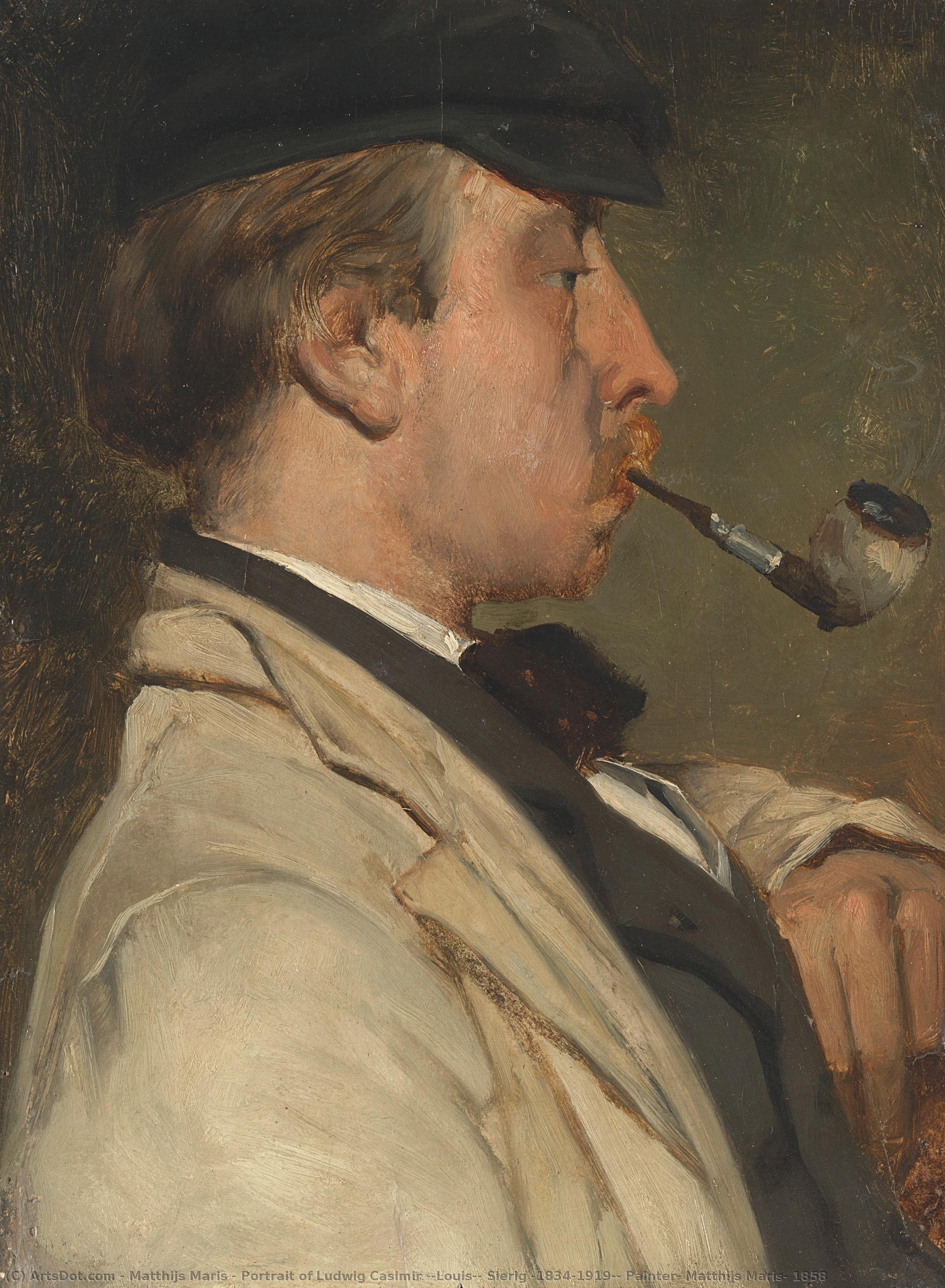 Portrait Of Ludwig Casimir ("louis") Sierig (1834-1919), Painter, Matthijs Maris, 1858 — Matthijs Maris