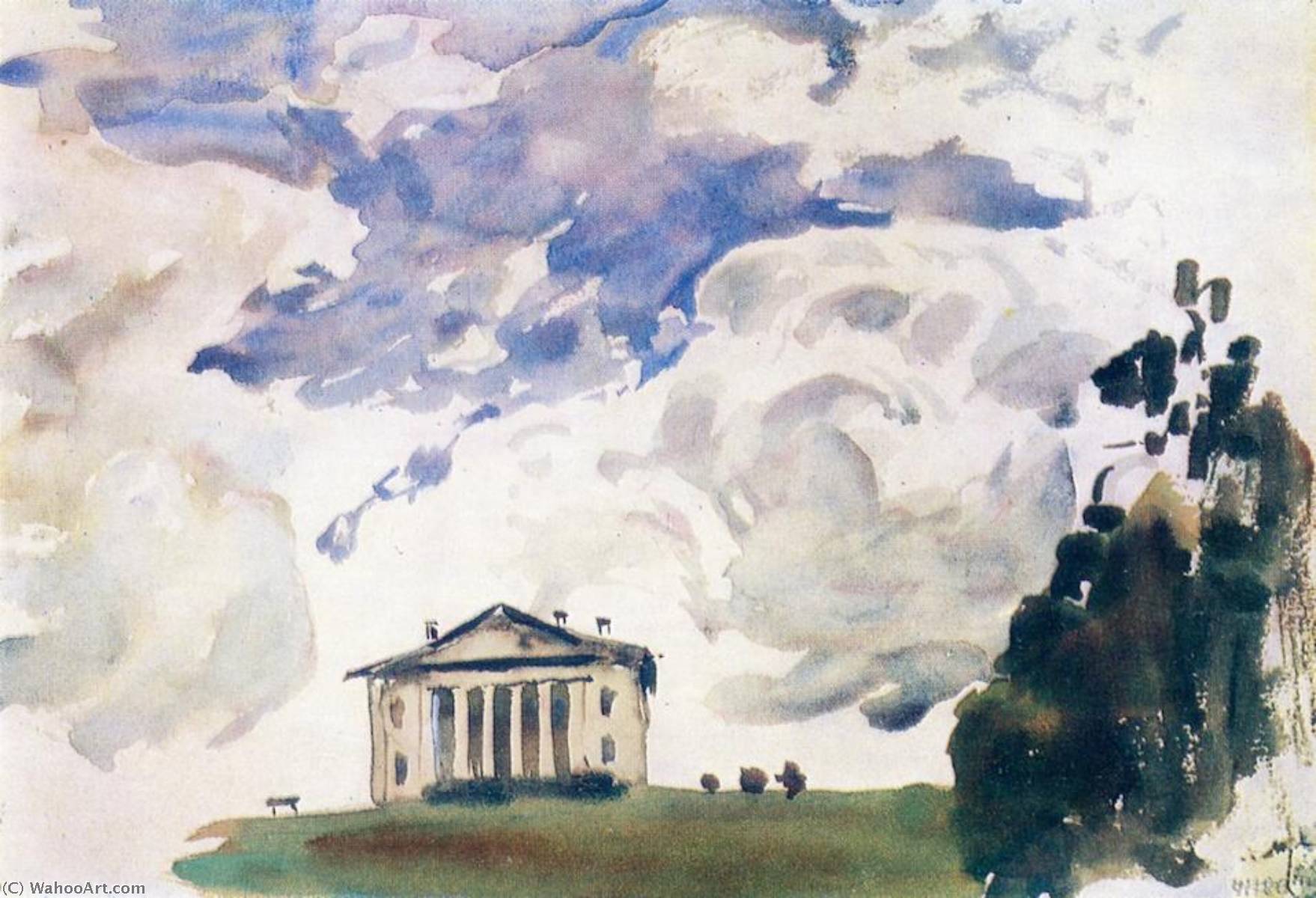 Manor House At Vvedenskoye (sketch) — Viktor Elpidiforovich Borisov Musatov