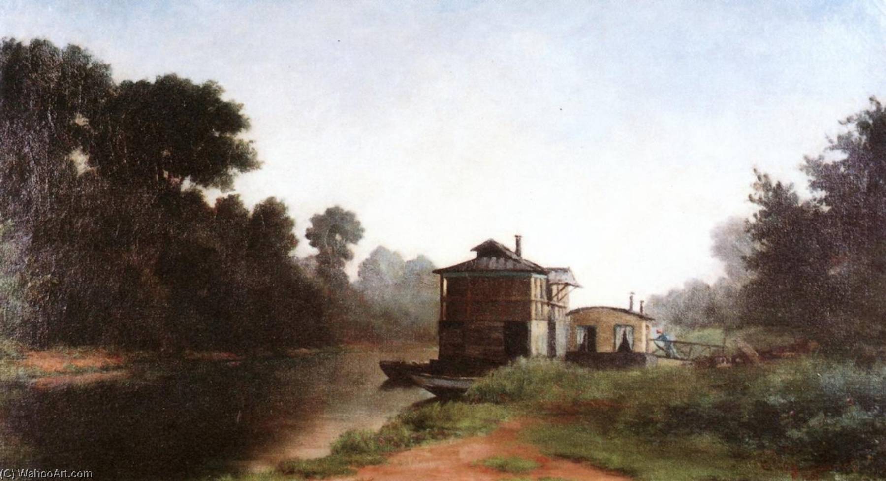 The Laundry Boat At Bas Meudon — Claude Emil Schuffenecker
