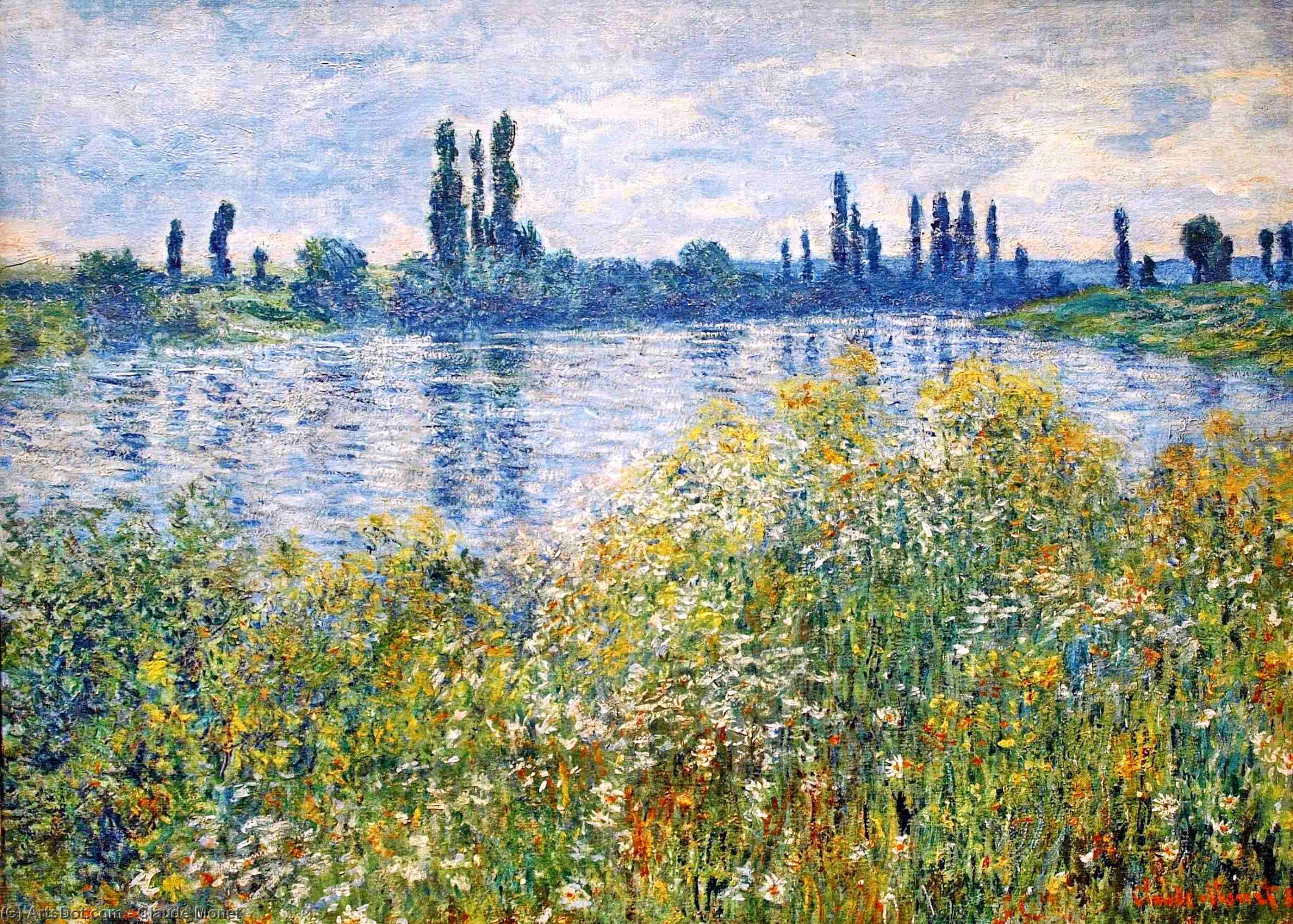 Flores A Orillas Del Sena Cerca De Vetheuil — Claude Monet