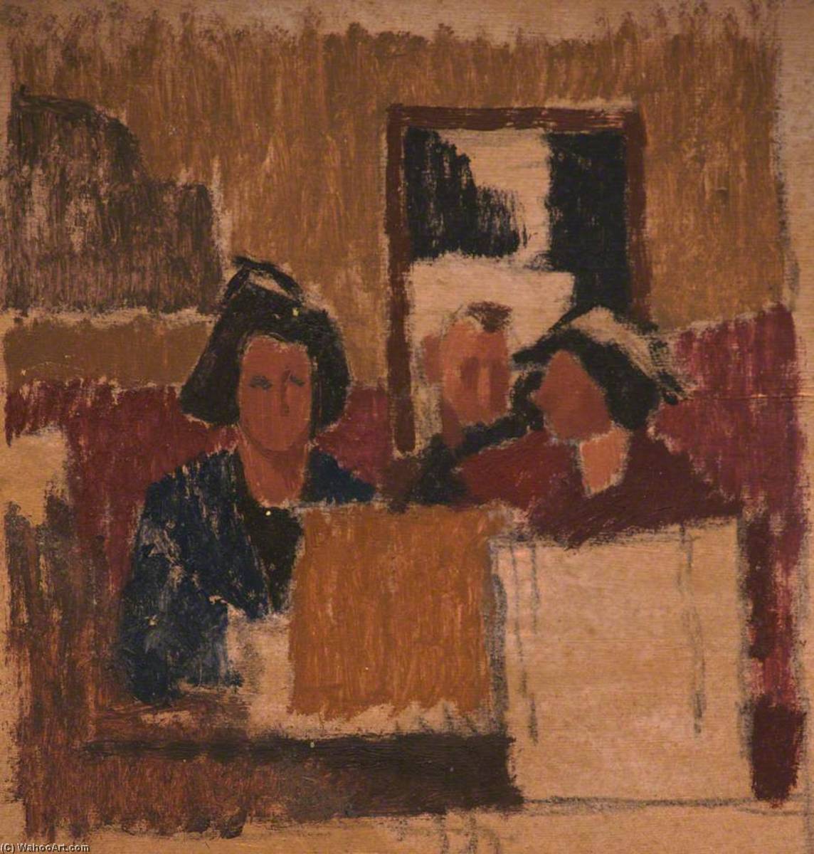Three Figures In A Room — Edward Morland Lewis