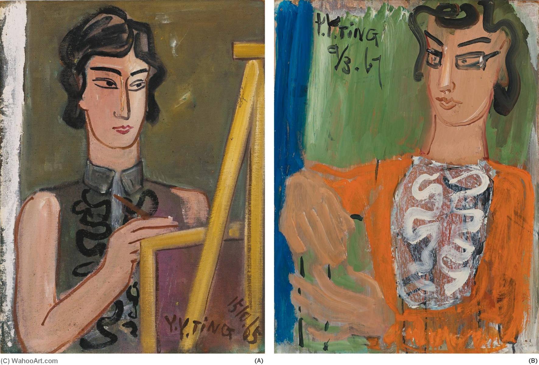 Portrait Of An Artist Portrait Of A Lady (double Sided) — T'ing Yin Yung
