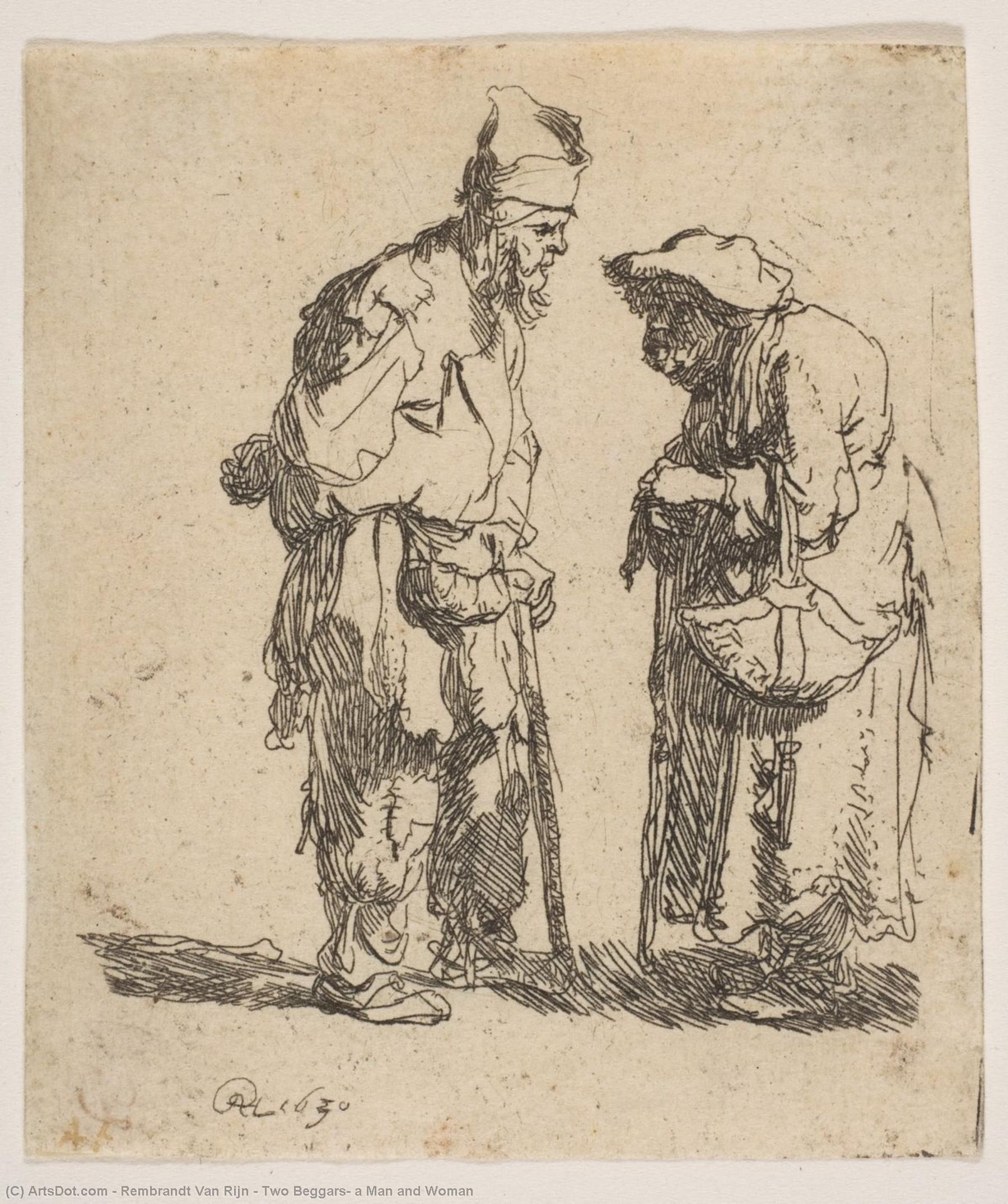 Zwei Bettler, Ein Mann Und Eine Frau — Rembrandt Van Rijn