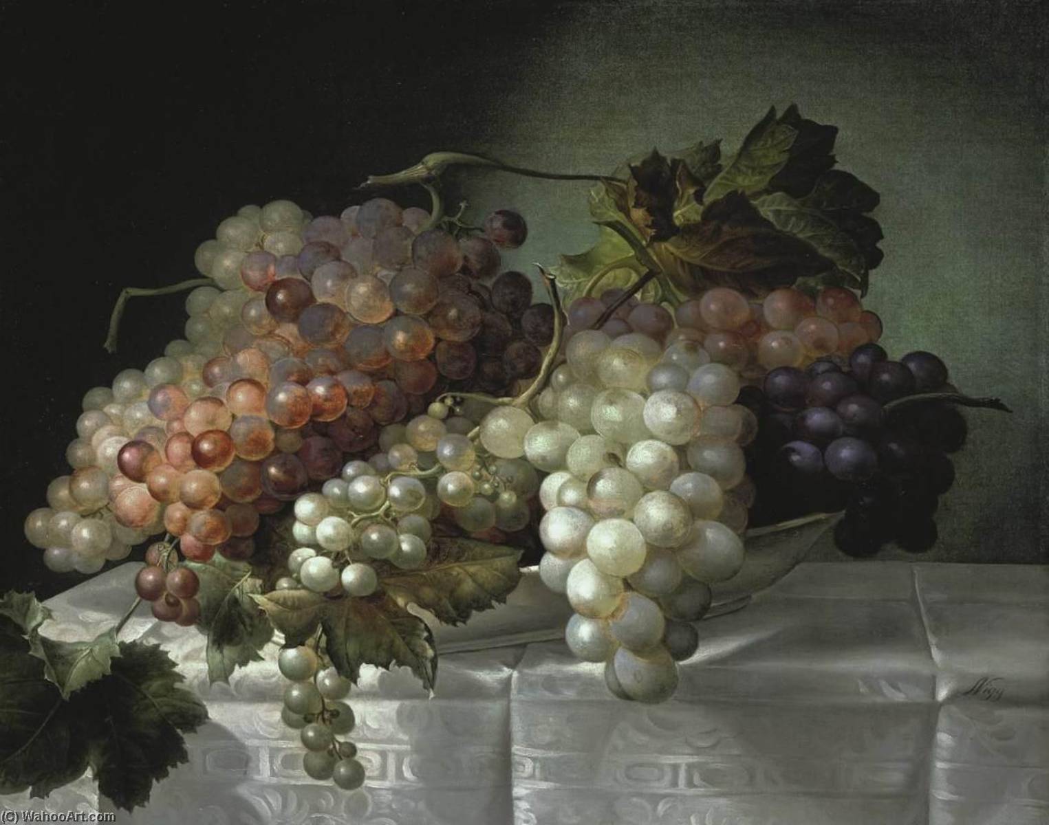 Still Life With Grapes — Joseph Nigg