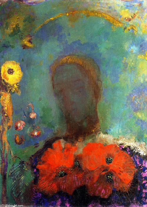 Girl With Poppies — Odilon Redon