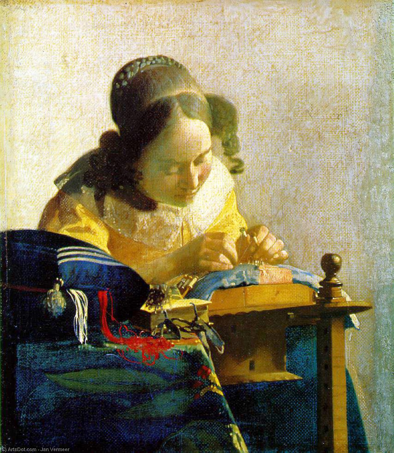 The Lacemaker, Louvre — Johannes Vermeer
