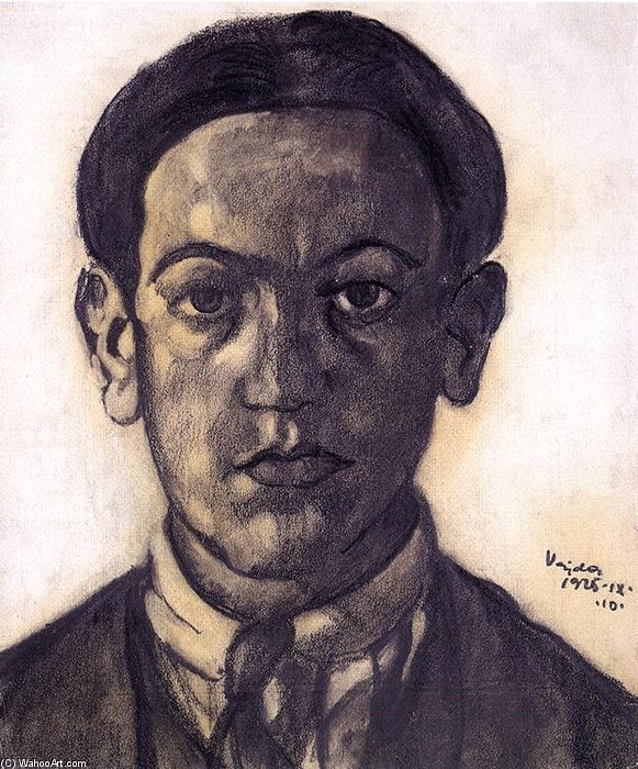 Self-portrait With Necktie — Lajos Vajda