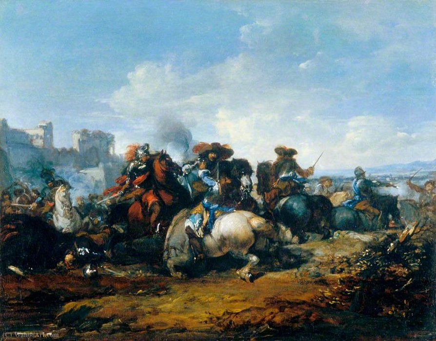 Horsemen In Combat — Жак Куртуа