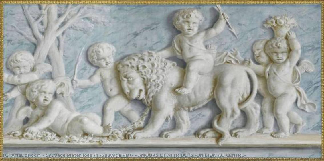 Amours Et Attributs (un Lion Au Centre) — Sauvage Pieter Joseph (sauvage Piat)