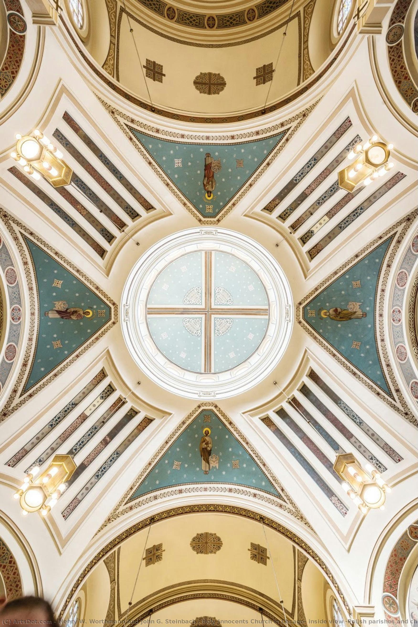 Holy Innocents Church In Chcago, Inside View [polish Parishes And Churches In Chicago] — ヘンリー・w・ワースマン＆ジョン・g・スタインバック