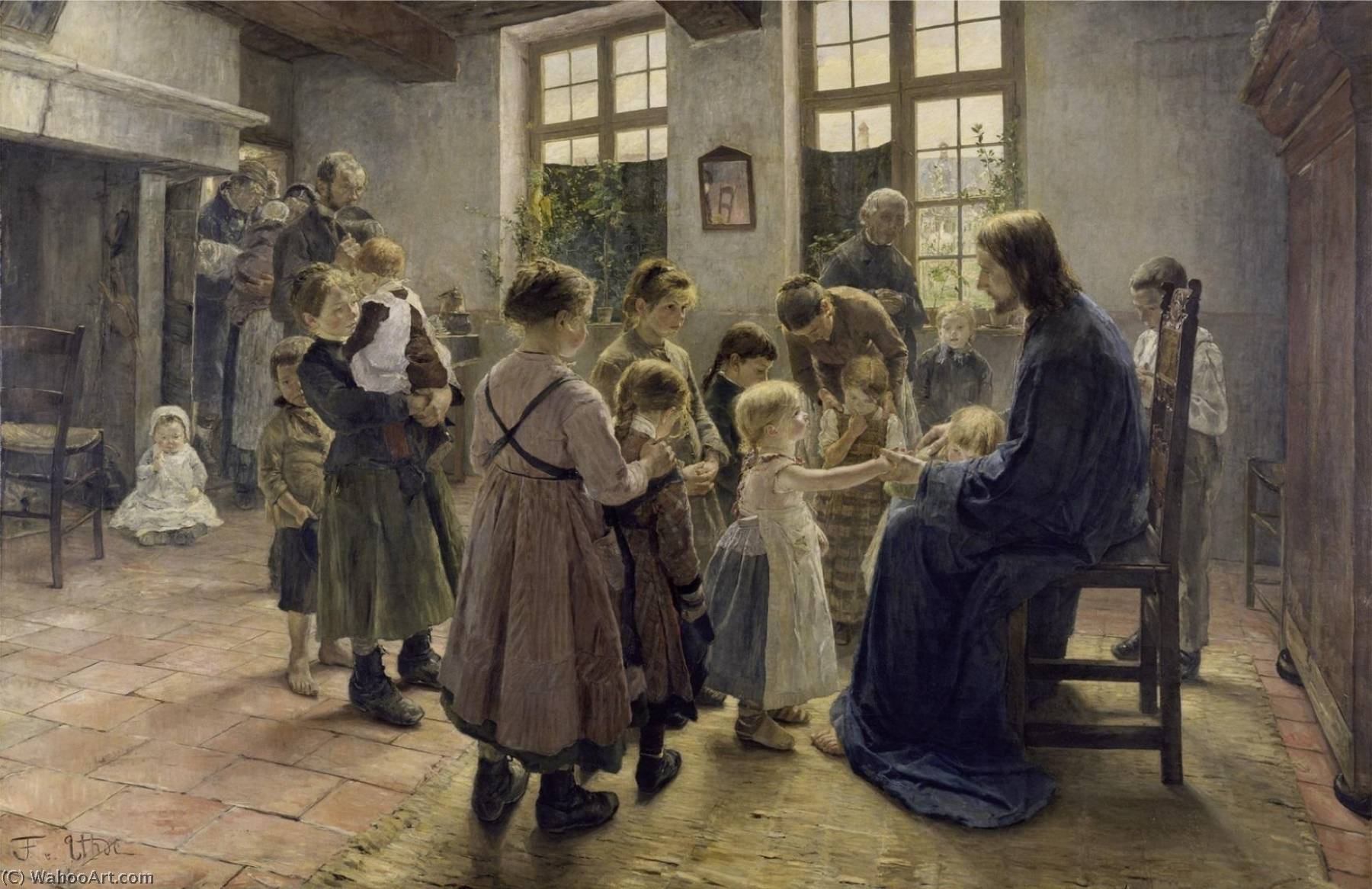 Suffer The Little Children To Come Unto Me — Fritz Von Uhde