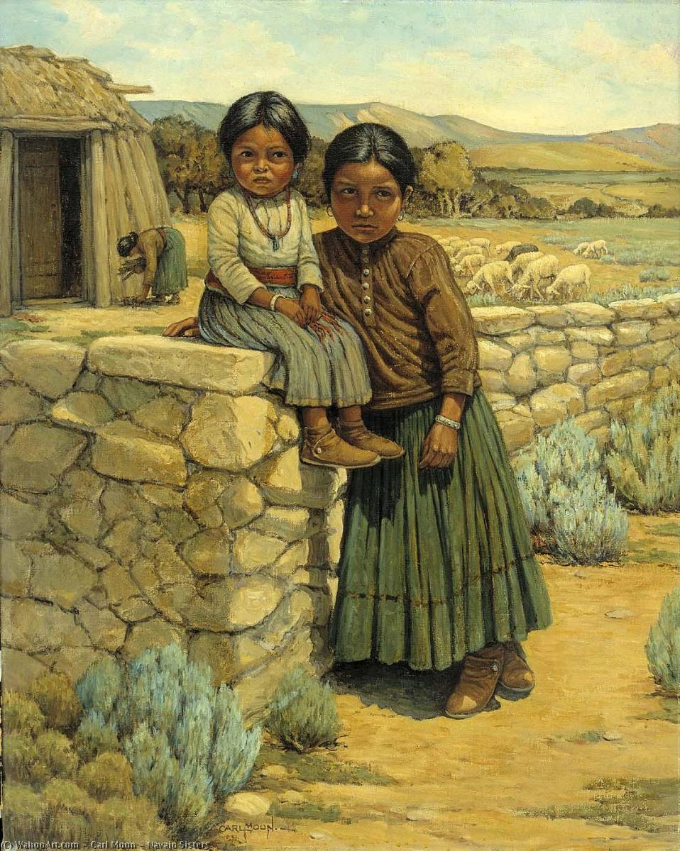 Navajo Sisters — Carl Moon