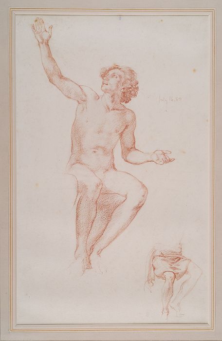 Nude Study Of A Seated Man — Sir Edward John Poynter
