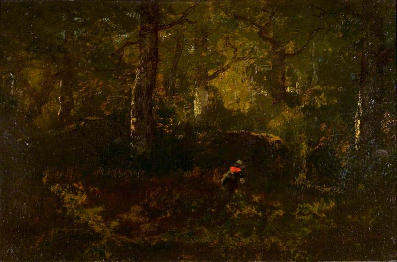 View In Fontainebleau Forest, Evening — Narcisso Díaz De La Peña