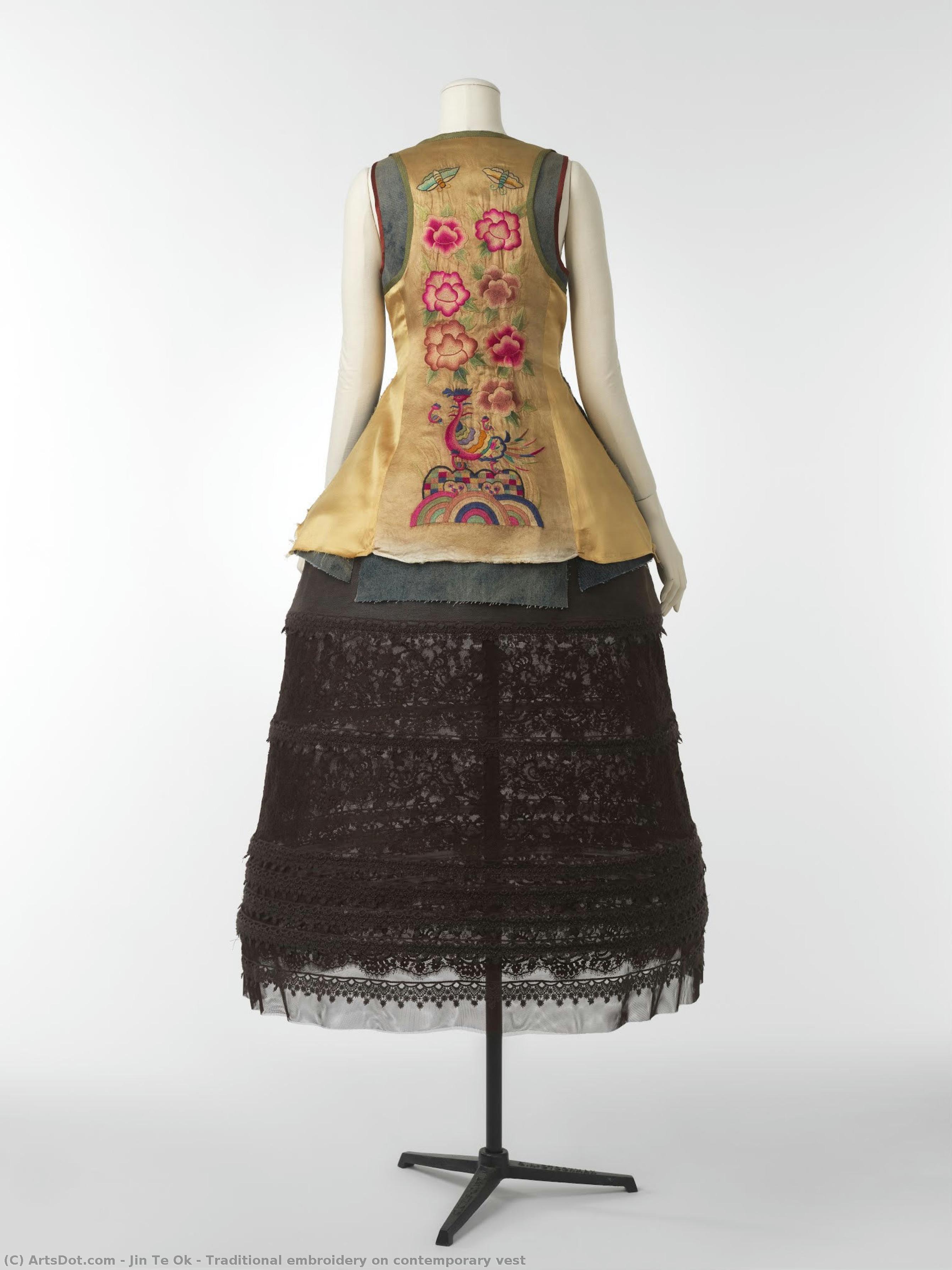 Traditional Embroidery On Contemporary Vest — Jin Te Ok
