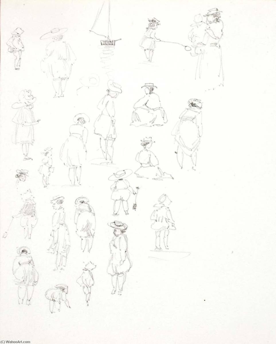 Untitled Figure Studies From Rear — George Elbert Burr