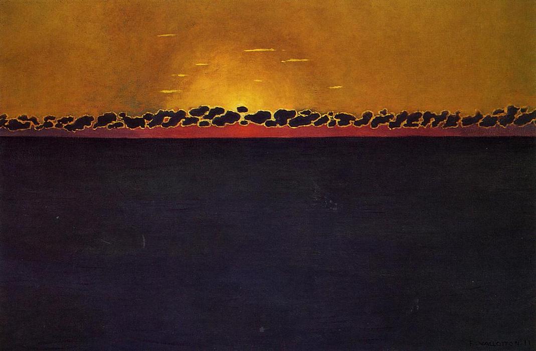 Sunset, Gray Blue High Tide — Félix Vallotton