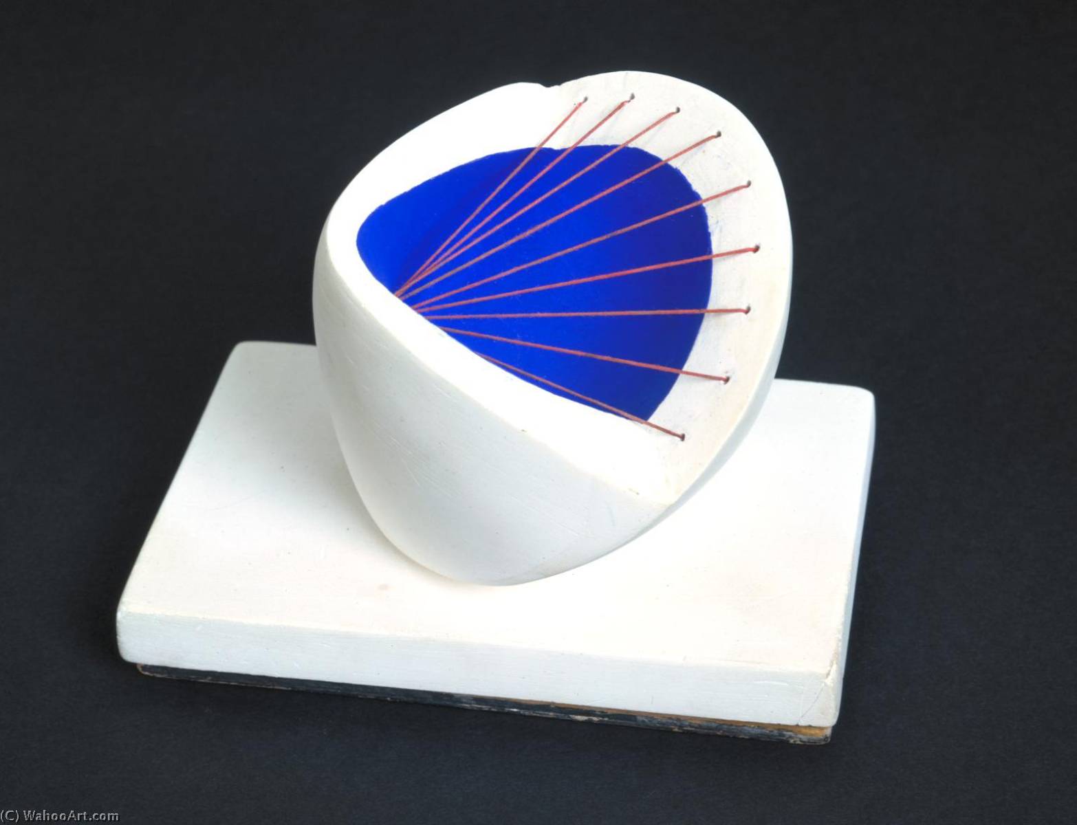 Sculpture With Colour (deep Blue And Red) — Barbara Hepworth