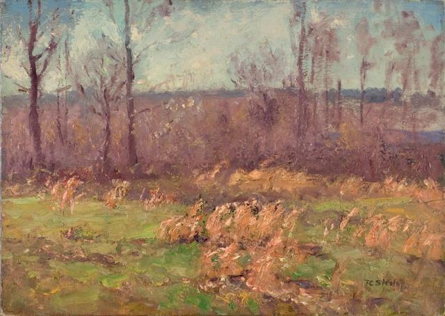 Landscape (a Gray Day In The Orchard) — Theodore Clement Steele