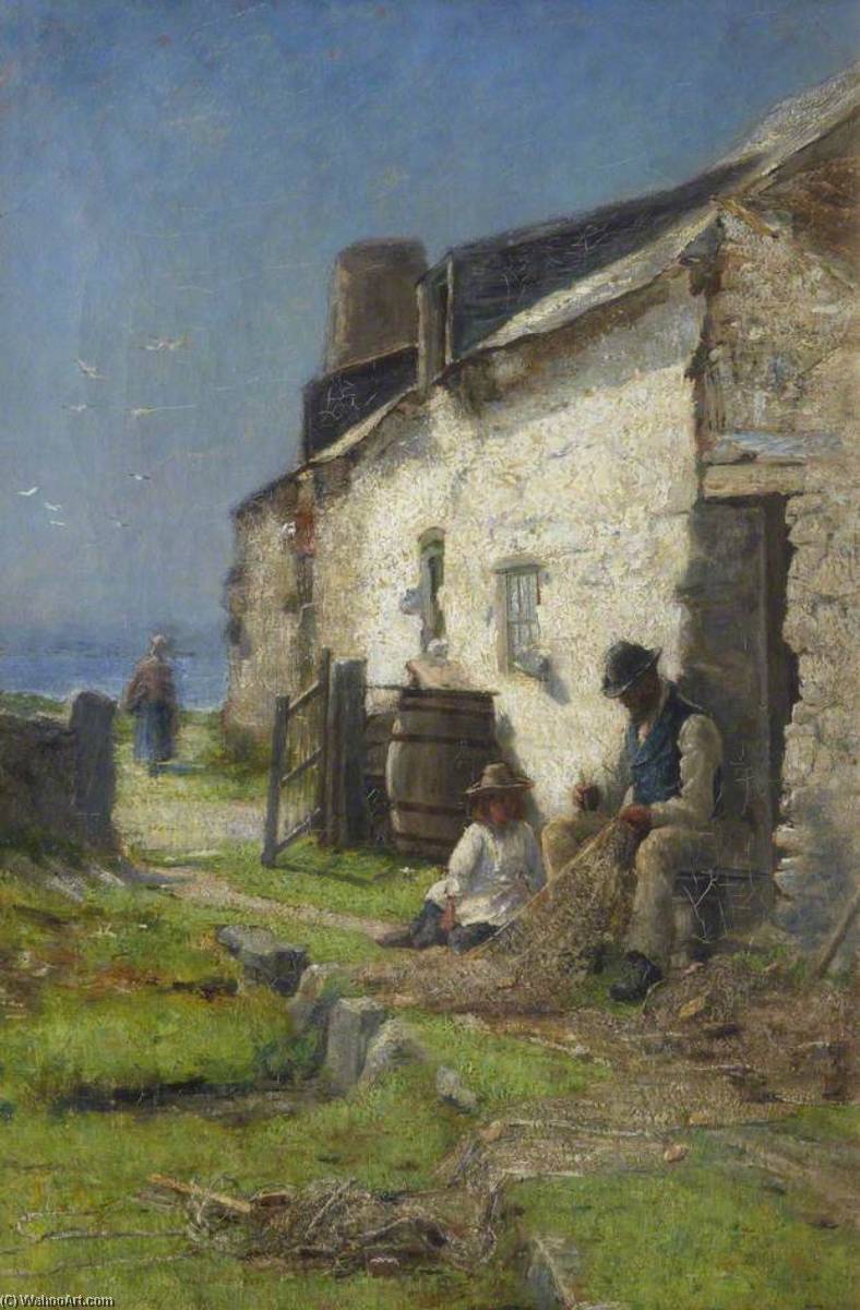 Fishermen Mending Nets — John Leslie Thomson