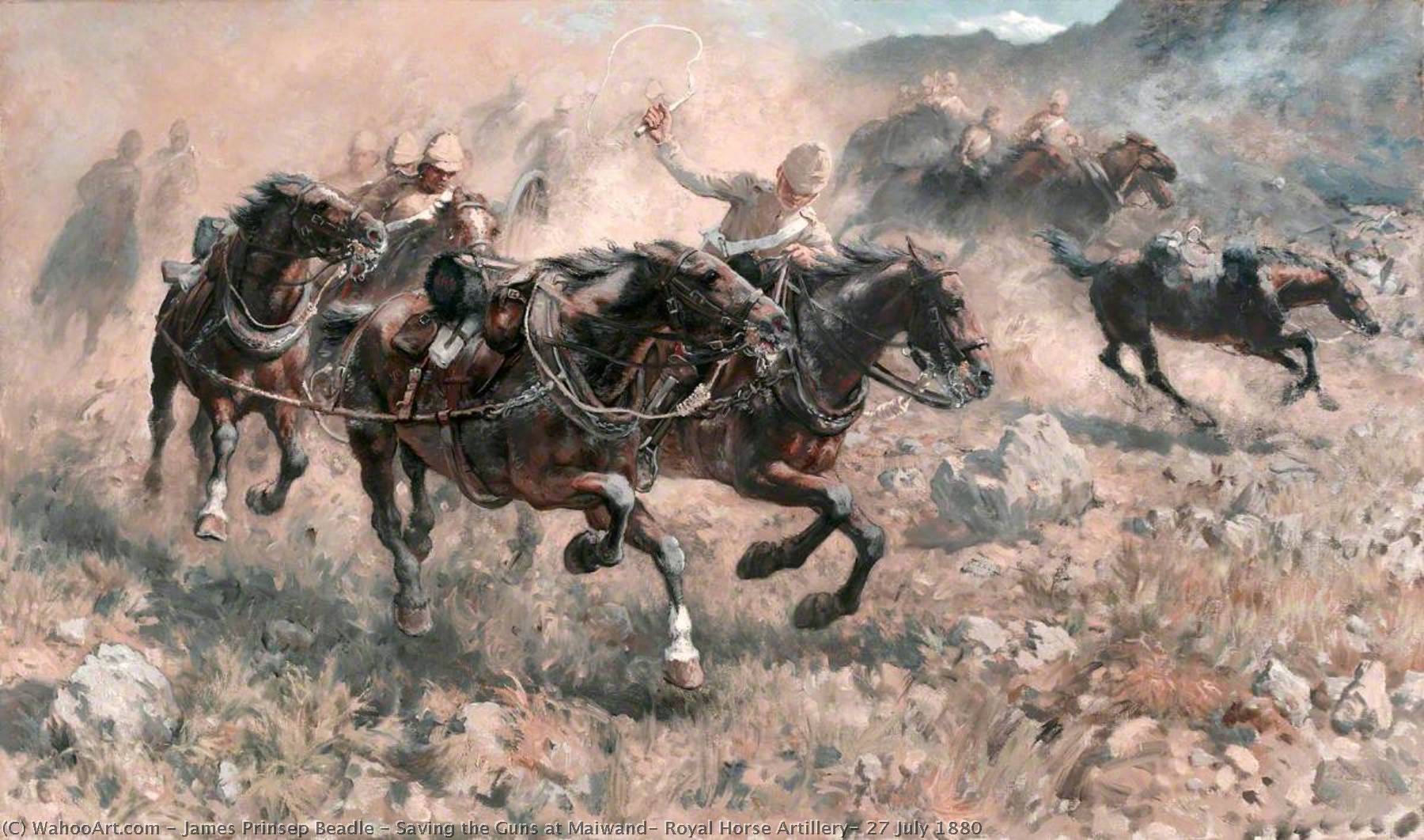 Saving The Guns At Maiwand, Royal Horse Artillery, 27 July 1880 — James Prinsep Beadle