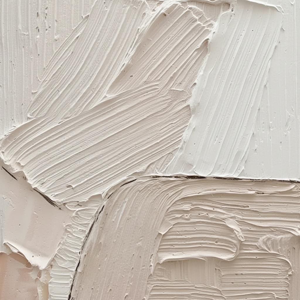 Monolithic Serenity: A Sculptural Study Of Rhythmic Cream Impasto And Organic Shadows — David Moreau