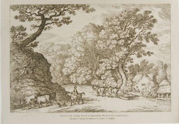 Cottage At The Foot Of Router Mountain, Cornwall — Thomas Rowlandson