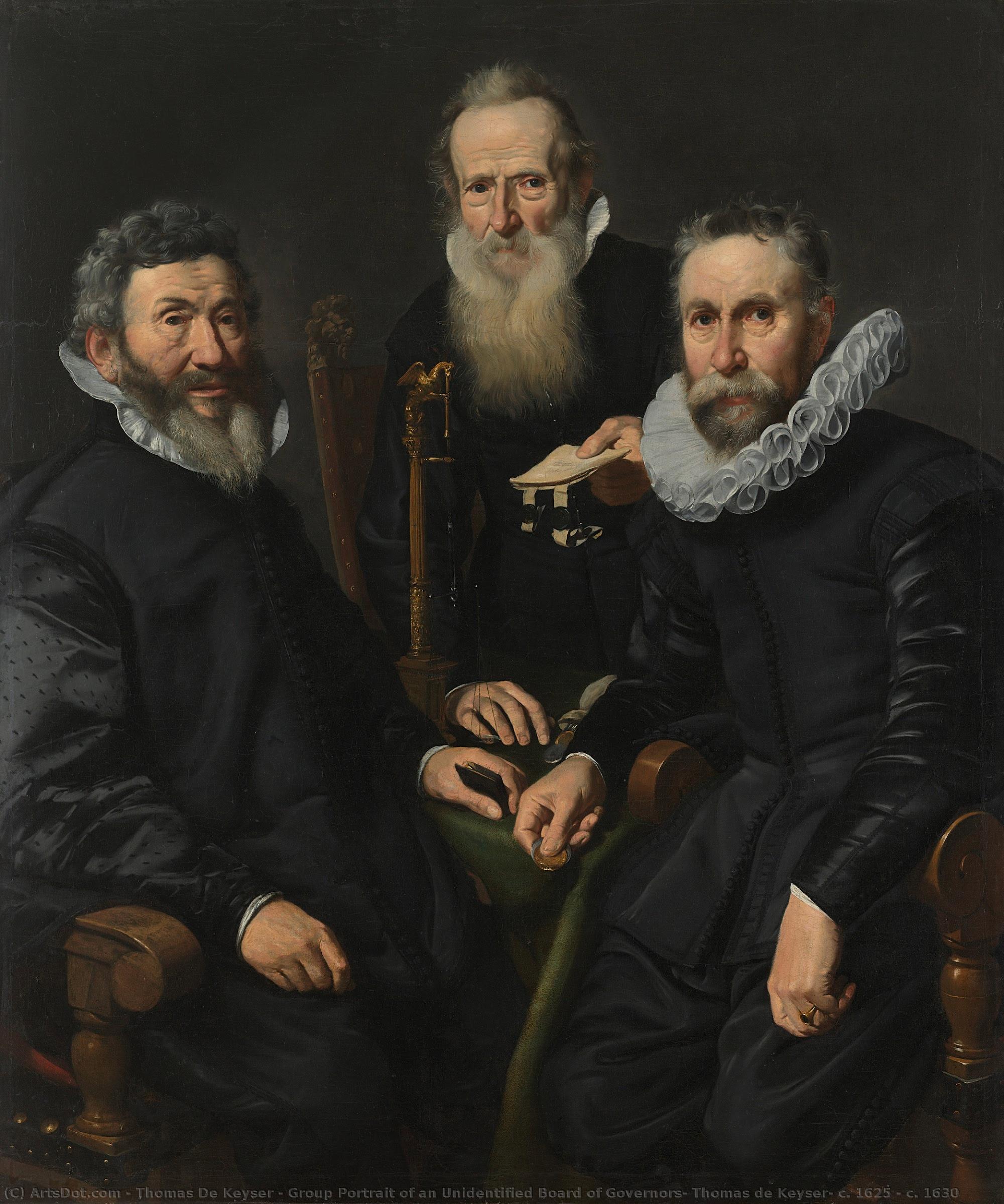 Group Portrait Of An Unidentified Board Of Governors, Thomas De Keyser, C. 1625 - C. 1630 — Thomas De Keyser