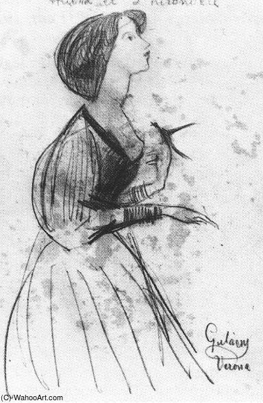 Ilona And The Sparrow — Gulacsy Lajos Kalman