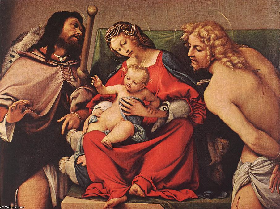 Madonna With The Child And Sts Rock And Sebastian — Lorenzo Lotto