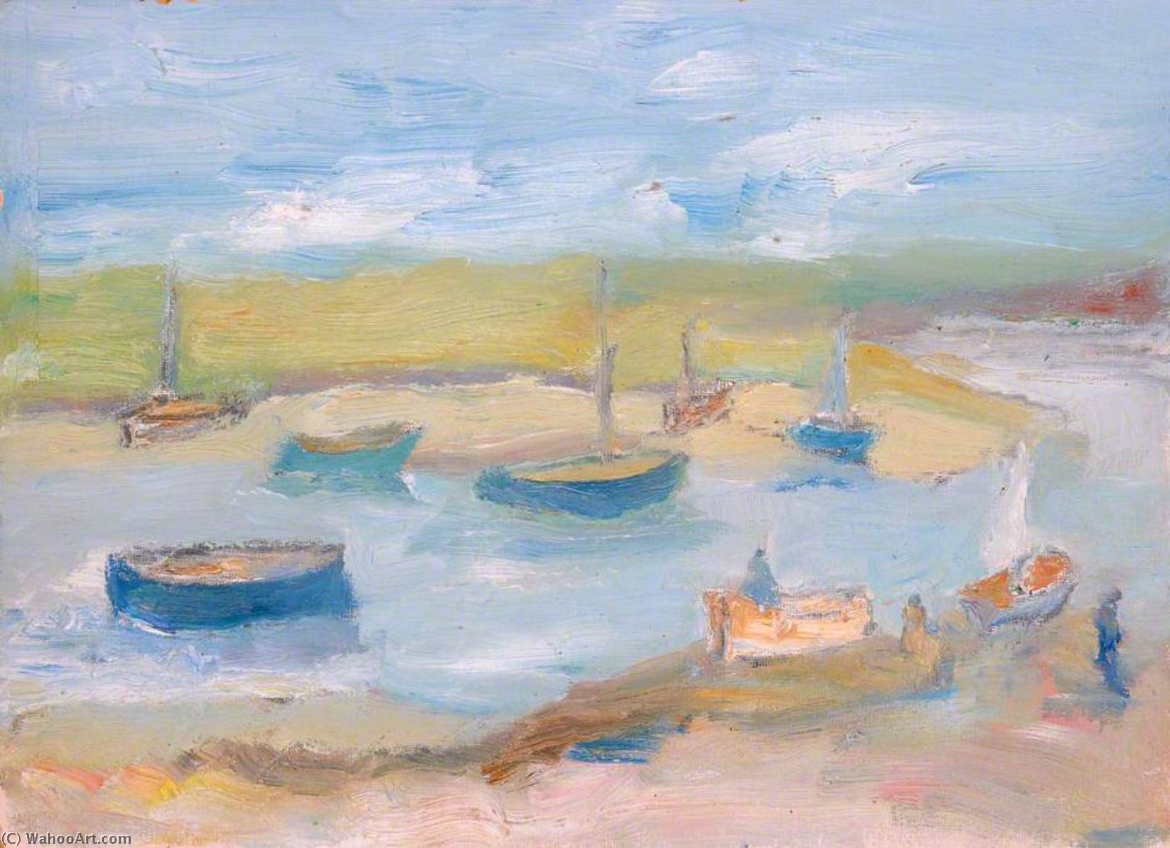 Boats On The Estuary — Margaret Sidney Davies