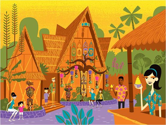 Walt Disney Enchanted Tikis Room 50th Anniversary — Josh Agle (shag)