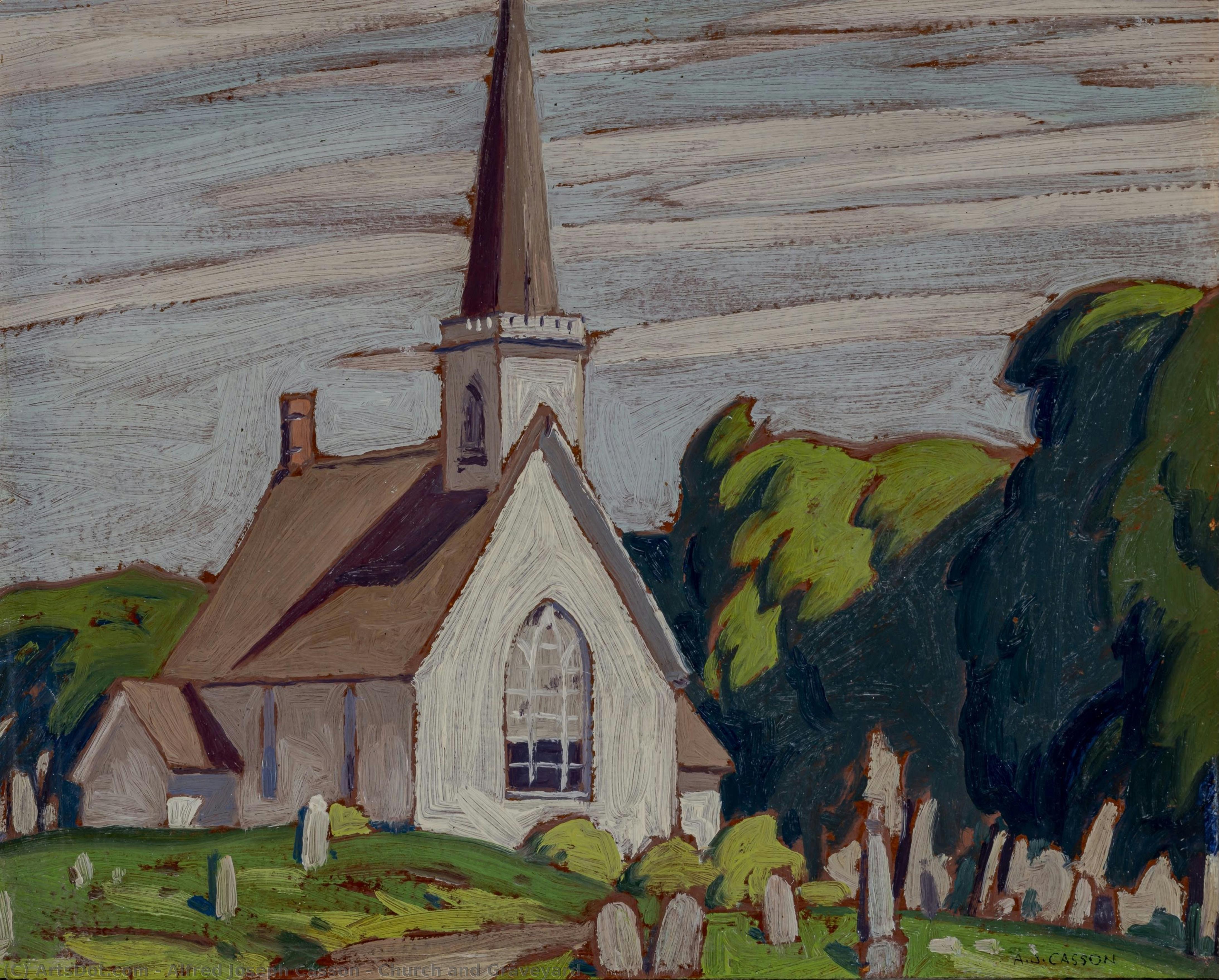 Church And Graveyard — Alfred Joseph Casson