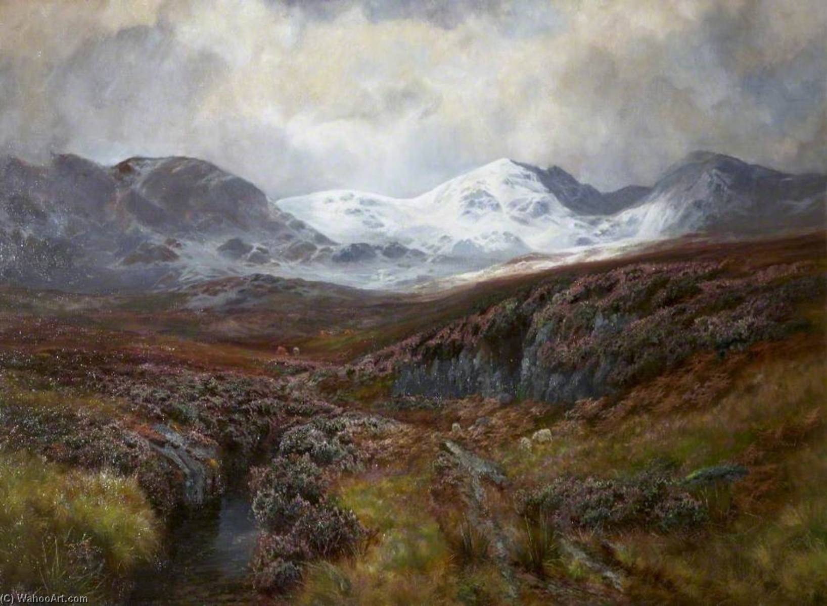 First Snow On Broughton Moor, Cumberland (birks Bridge, Duddon Valley) — Džejms Henri Kroslend