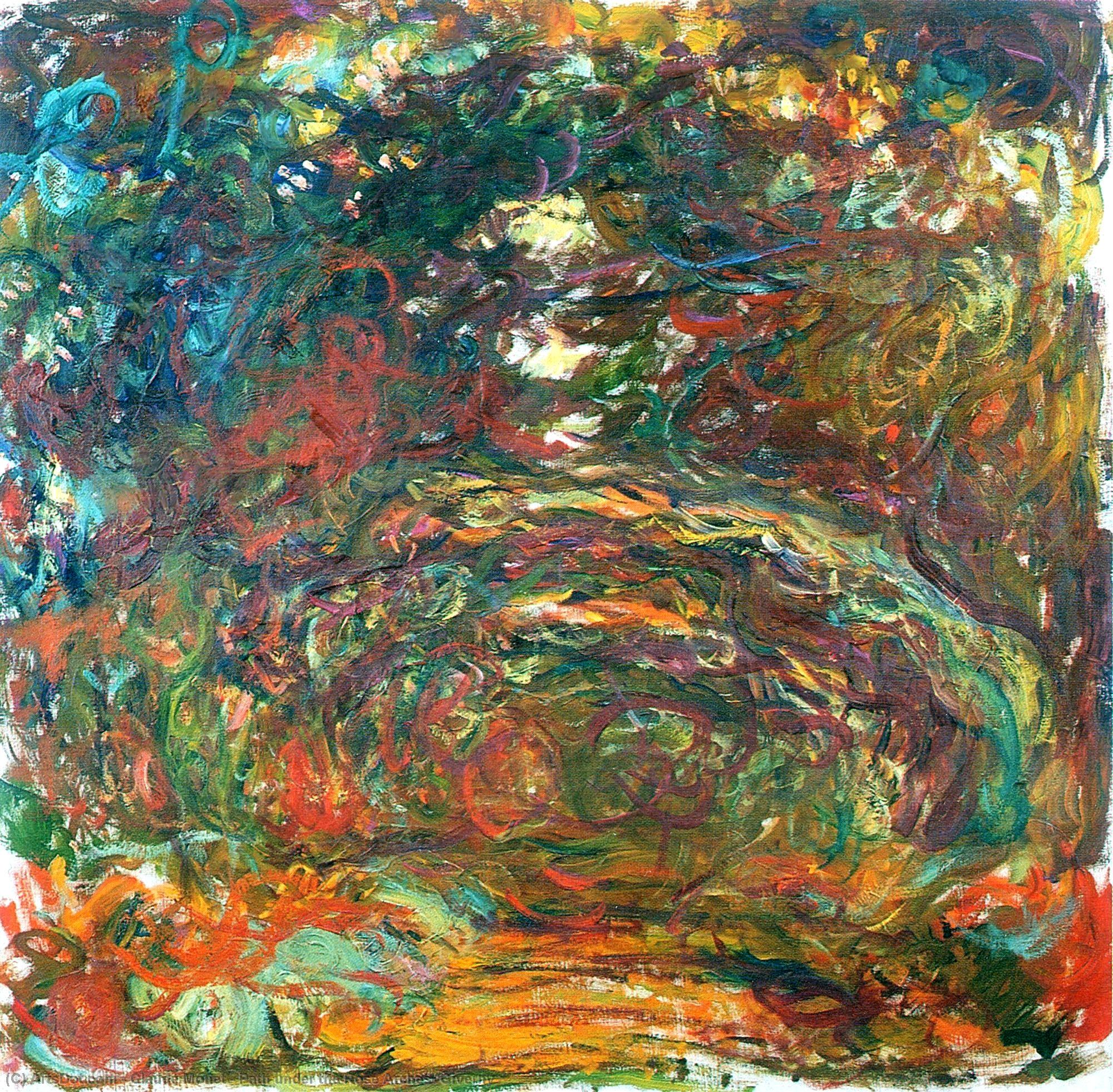 Sendero Bajo Los Arcos De Rosas, Giverny — Claude Monet