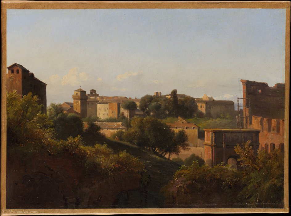 View Of The Colosseum And The Arch Of Constantine From The Palatine (ca. (1821-25)) — Charles Rémond