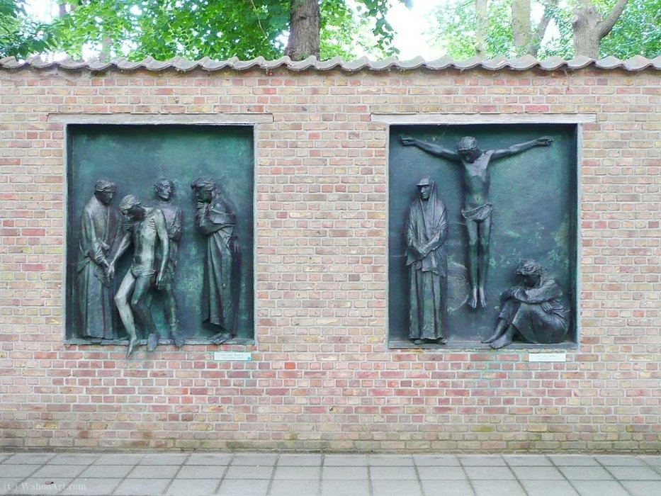 Diptix Graflegging And Kruisiging, (1950) — Giacomo Manzu