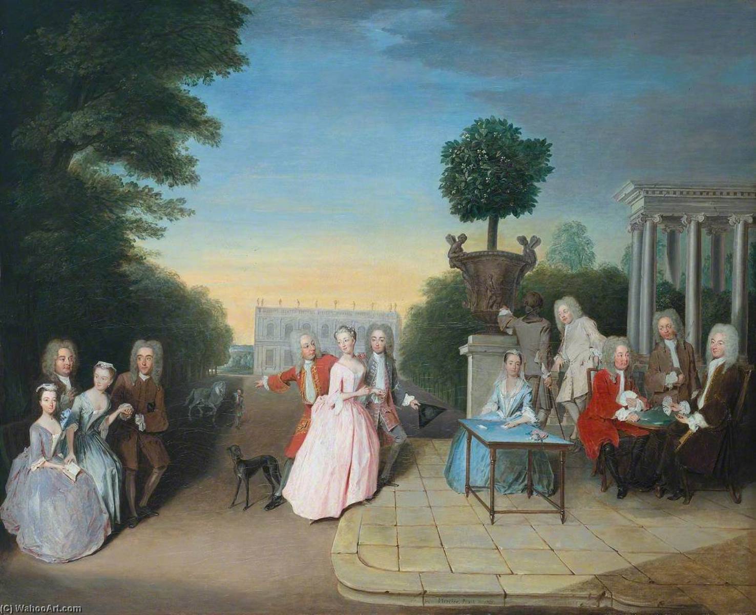 The Schutz Family And Their Friends On A Terrace — Philippe Mercier