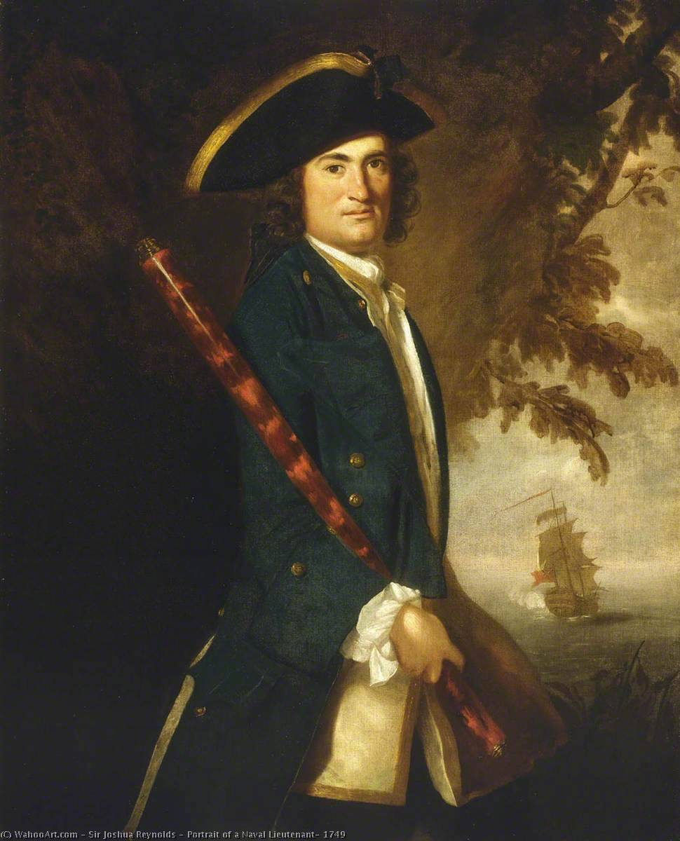 Portrait Of A Naval Lieutenant, 1749 — Sir Joshua Reynolds