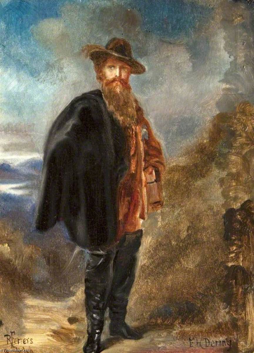 Edward Heneage Dering (1826–1892), Standing, In Boots And A Cloak (in The Highlands ) — Rebecca Dulcibella Orpen