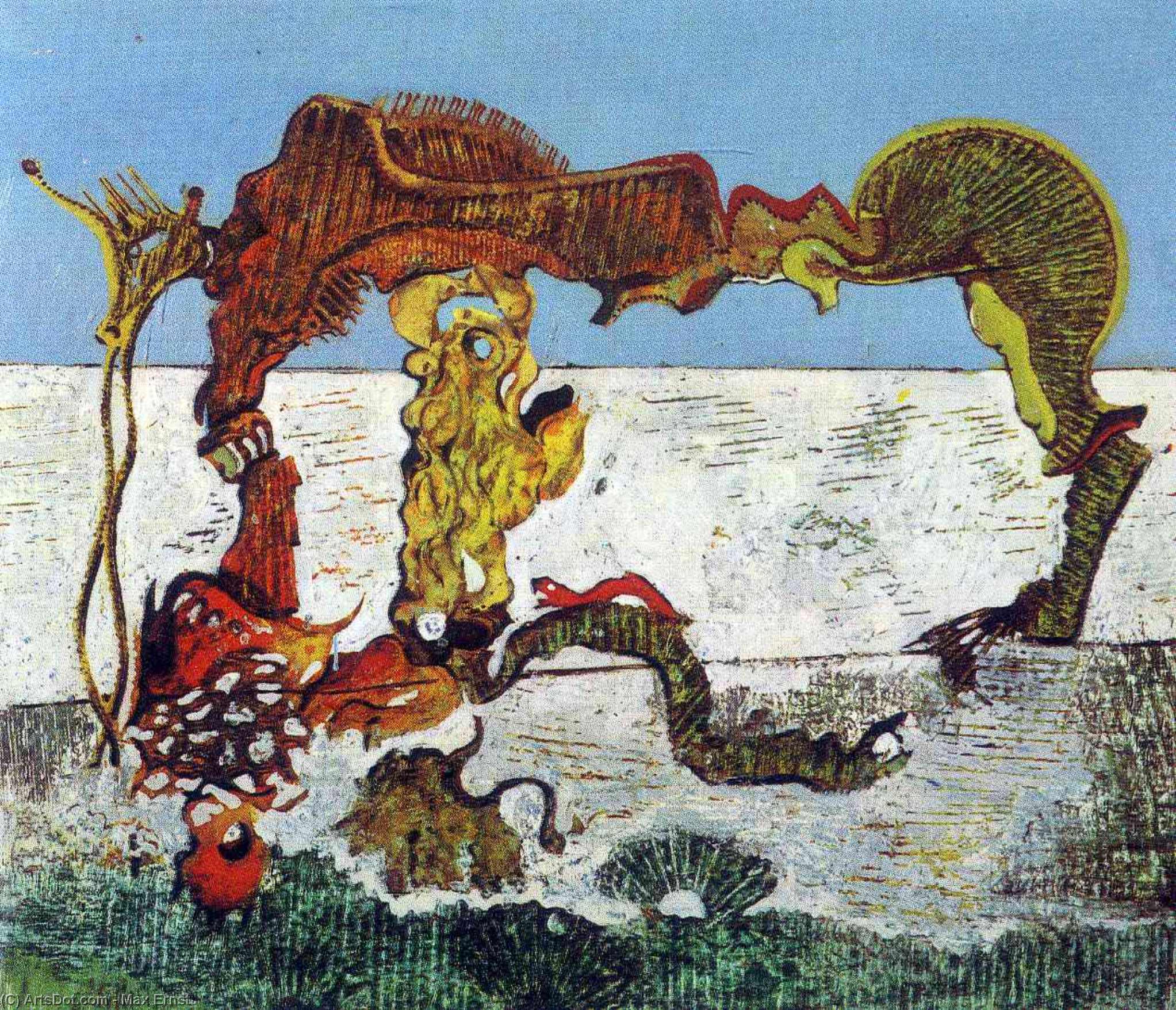 Child, Horse, Flower And Snake — Max Ernst