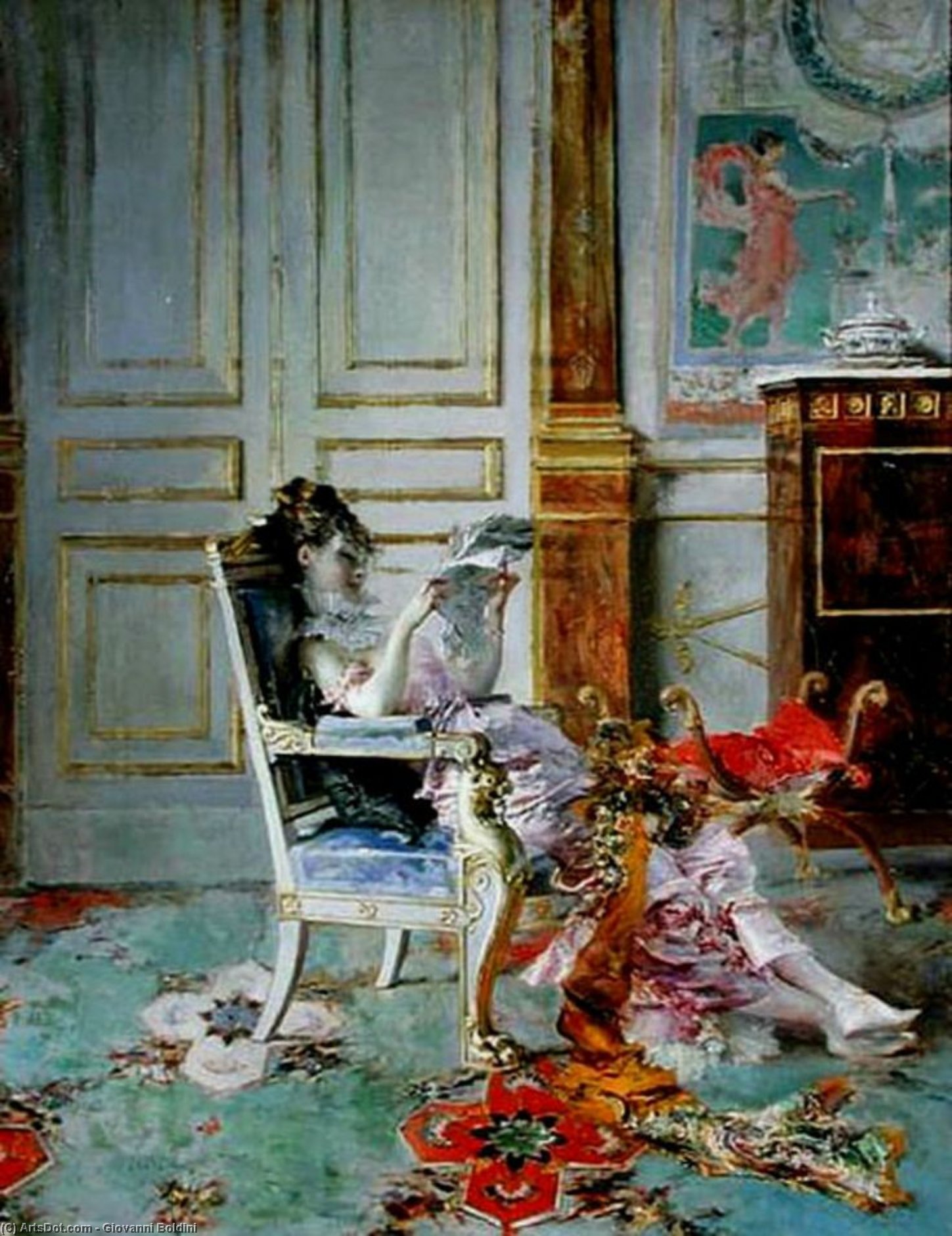 Girl Reading In A Salon — Giovanni Boldini