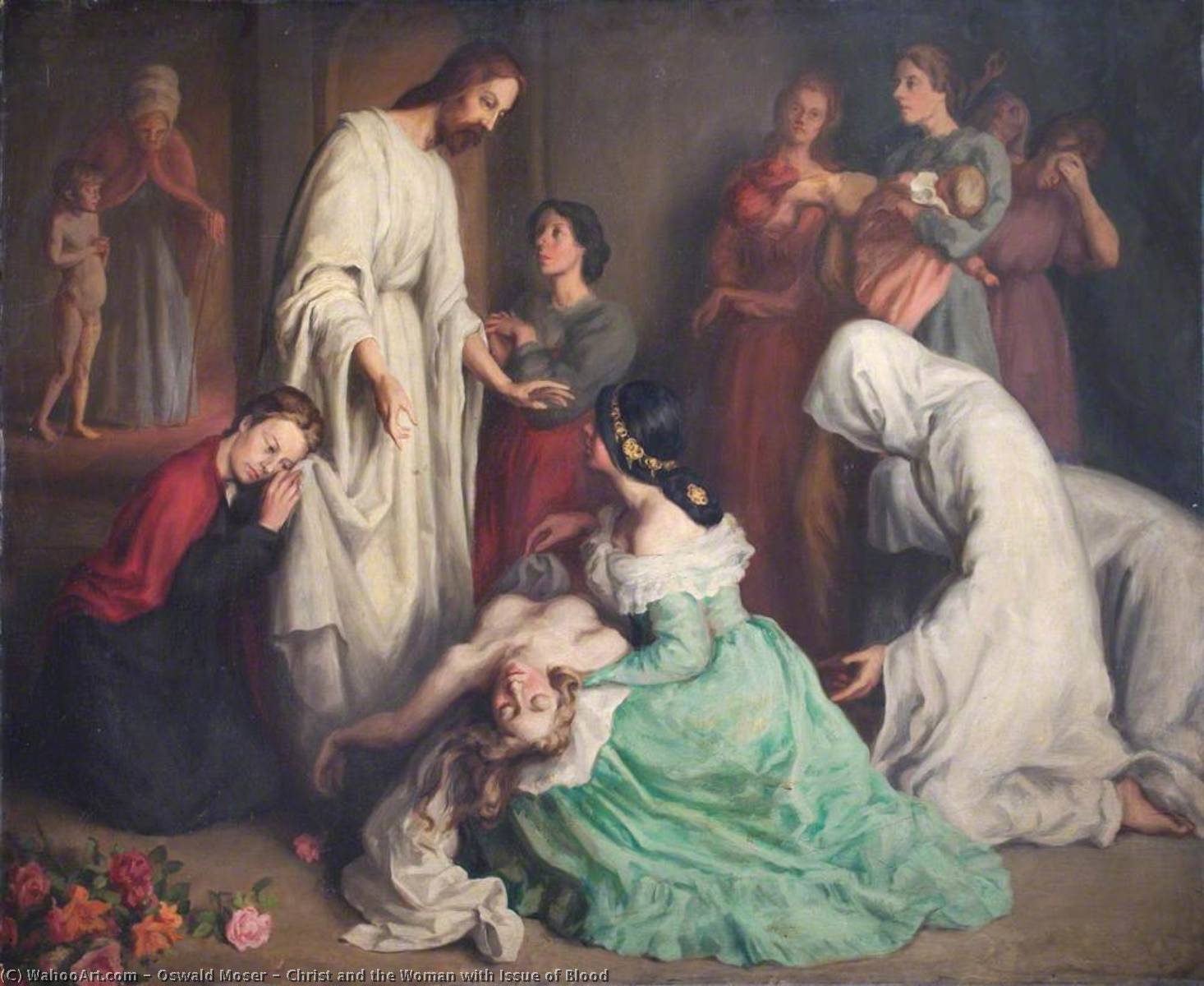 Christ And The Woman With Issue Of Blood — Oswald Moser