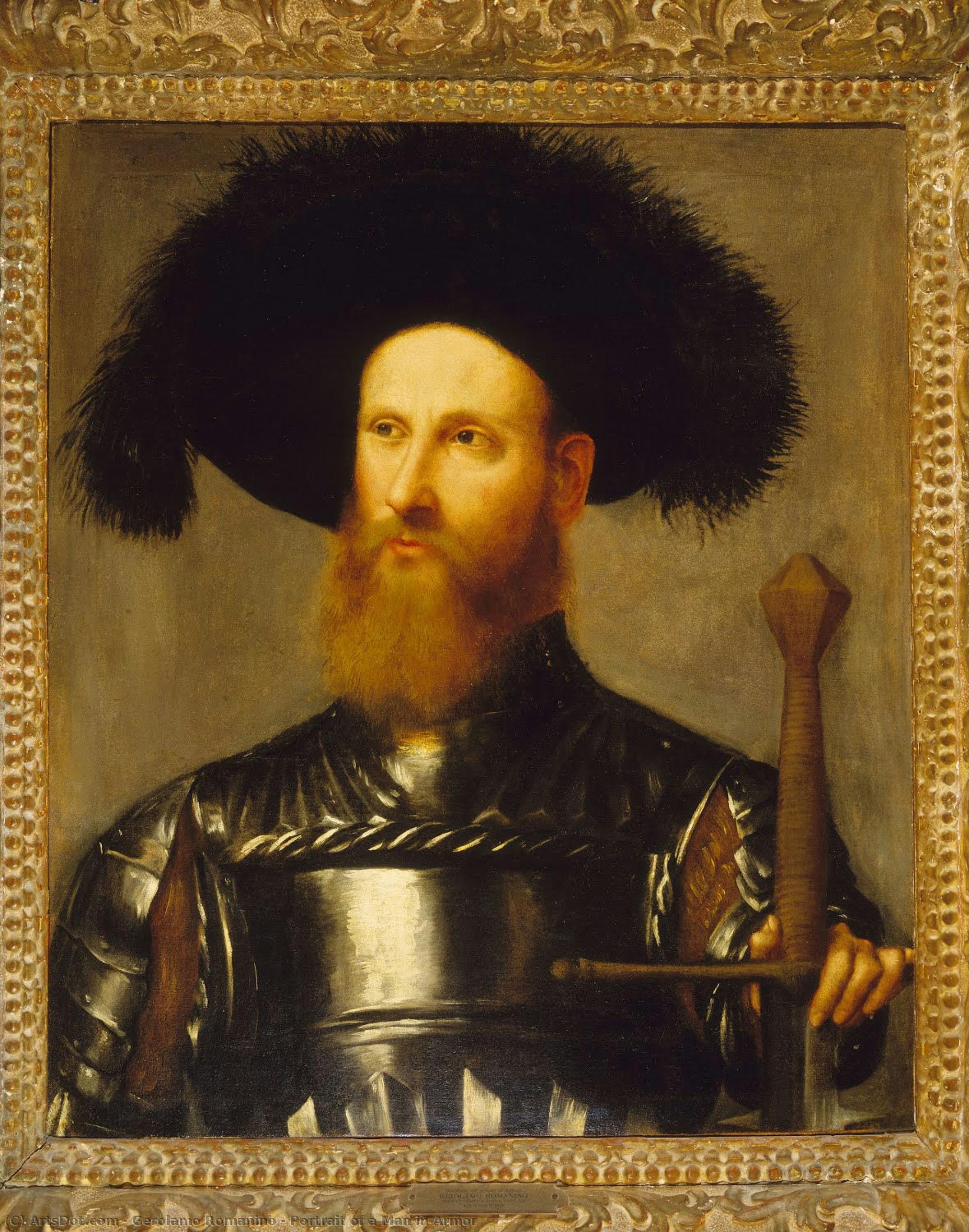 Portrait Of A Man In Armor — Gerolamo Romanino