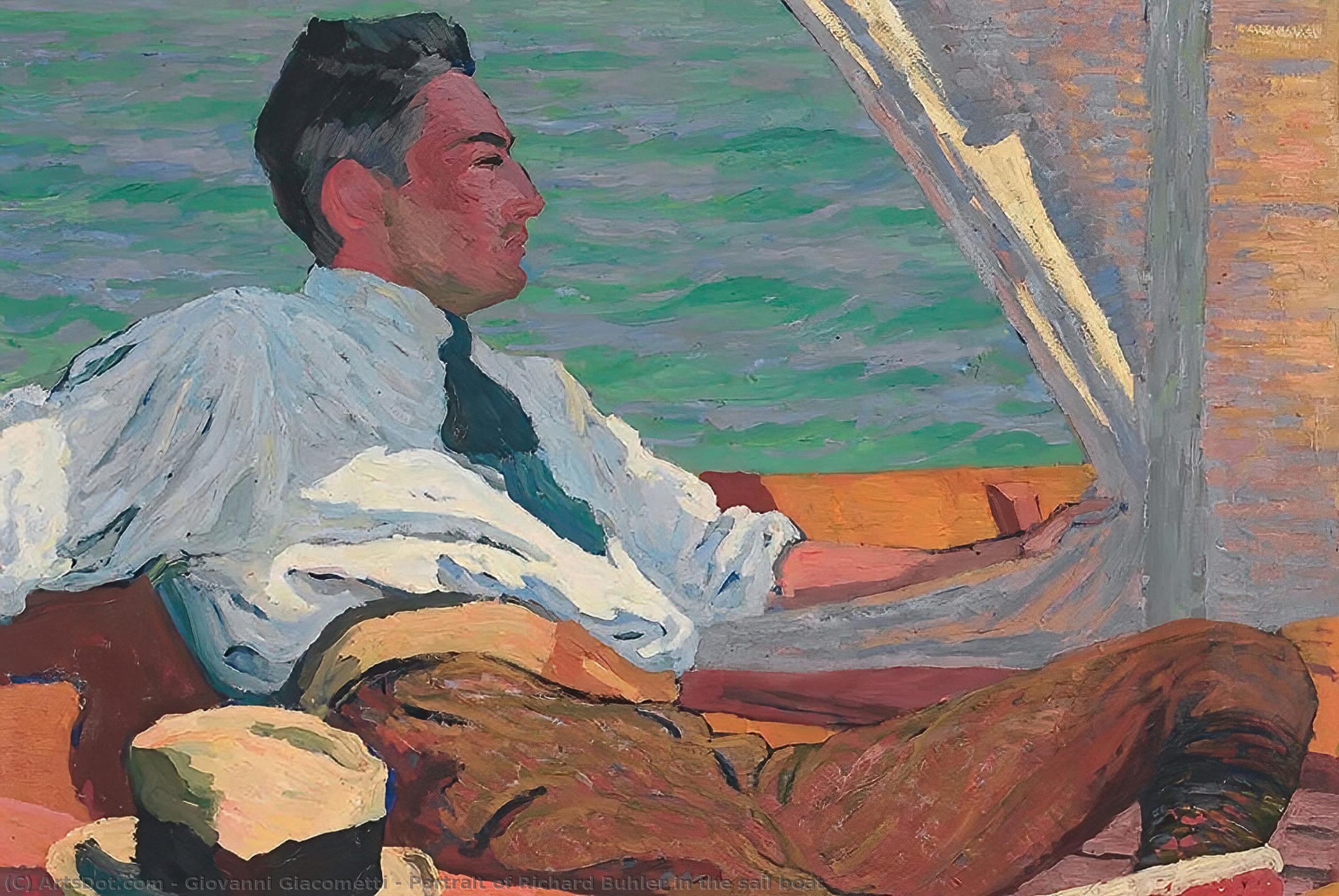 Portrait Of Richard Buhler In The Sail Boat — Giovanni Giacometti