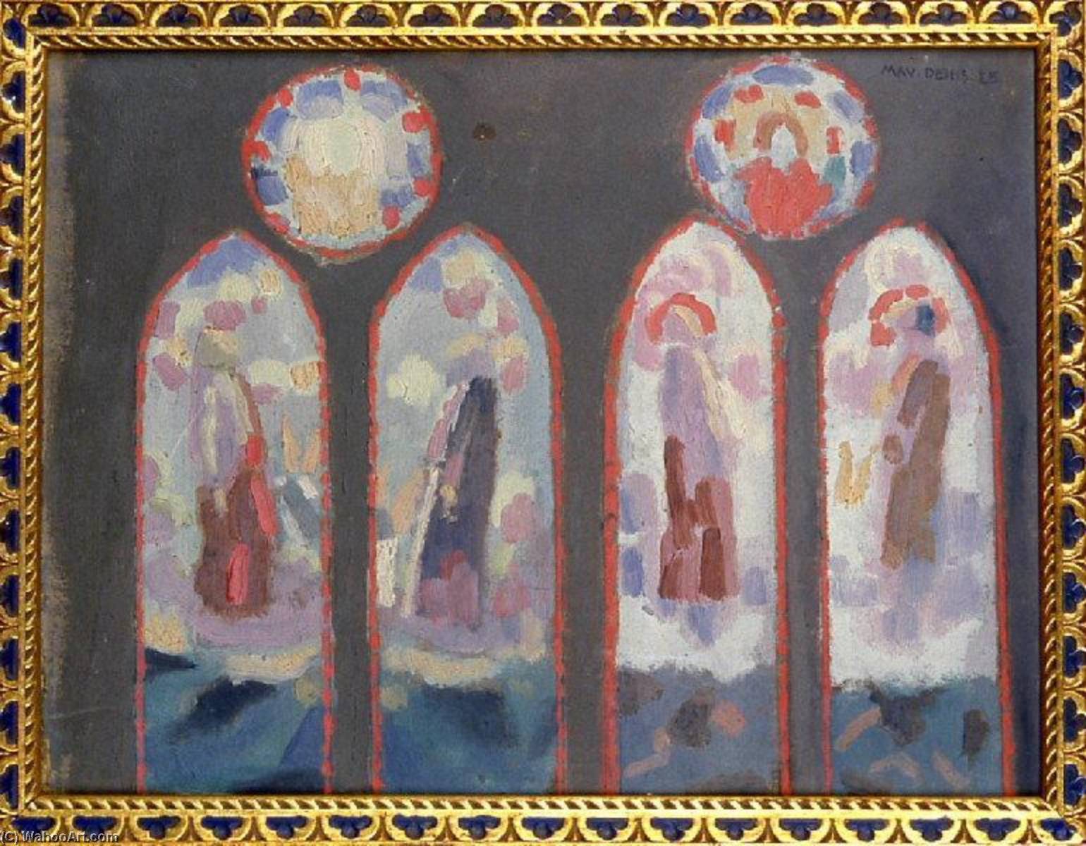 Deux Études De Vitraux Pour L'église De Villenauxe (aube) Idée Des Vitraux De Villenauxe (cat. Expo. Un Nouveau Regard Sur Maurice Denis, Autun, 1996) — Denis Maurice