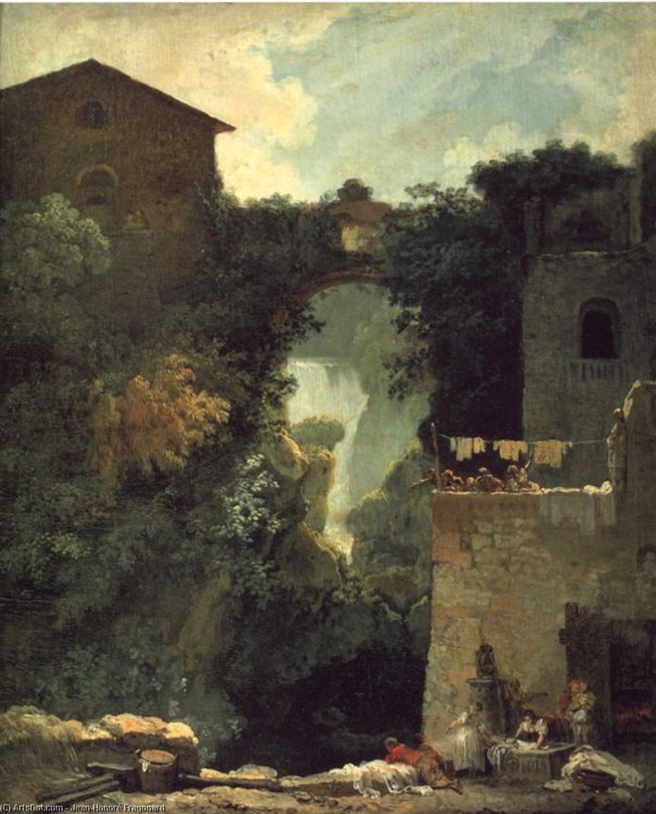 The Grand Cascade At Tivoli — Jean-honoré Fragonard