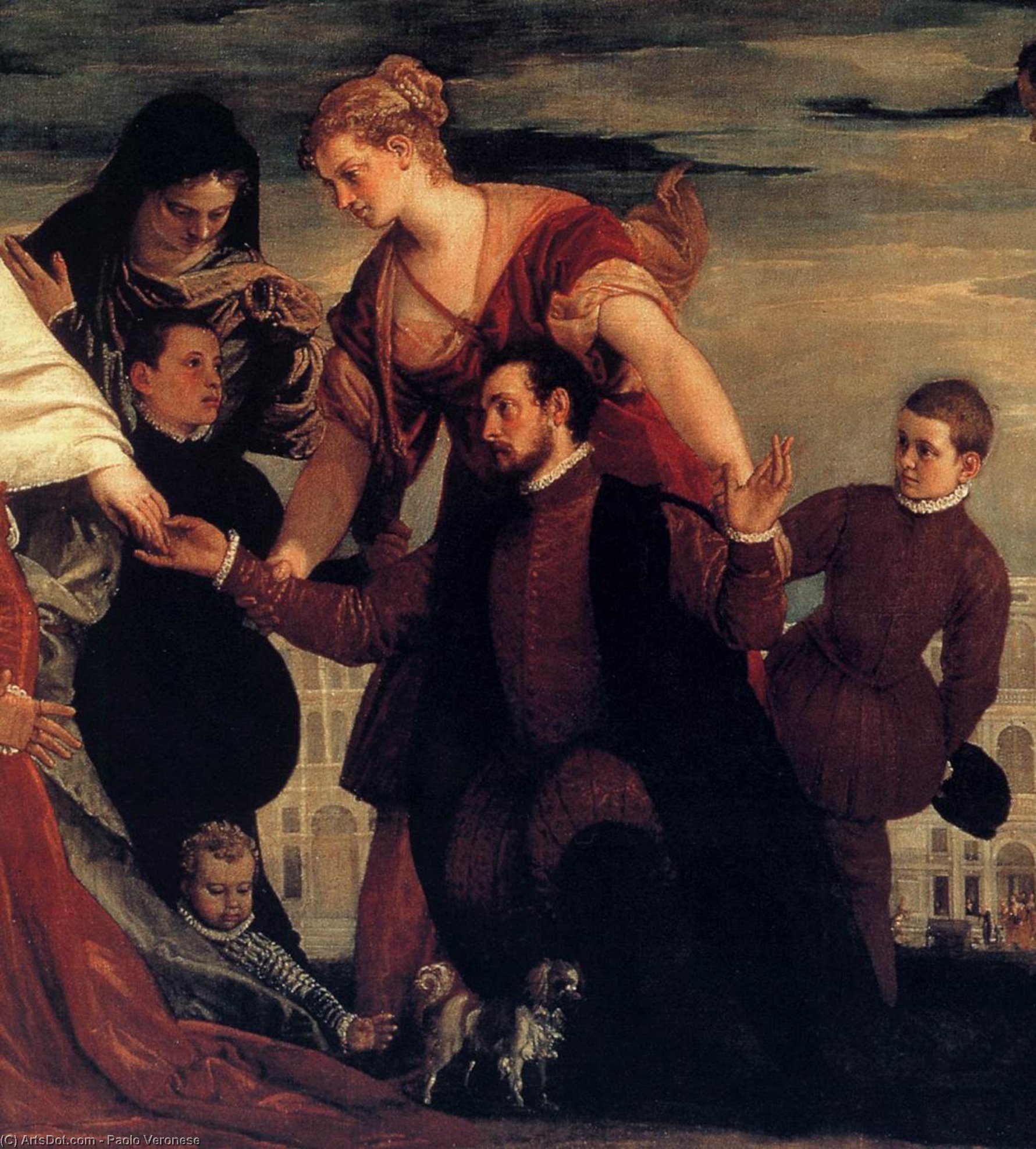 The Adoration Of The Virgin By The Coccina Family (detail) — Paolo Veronese