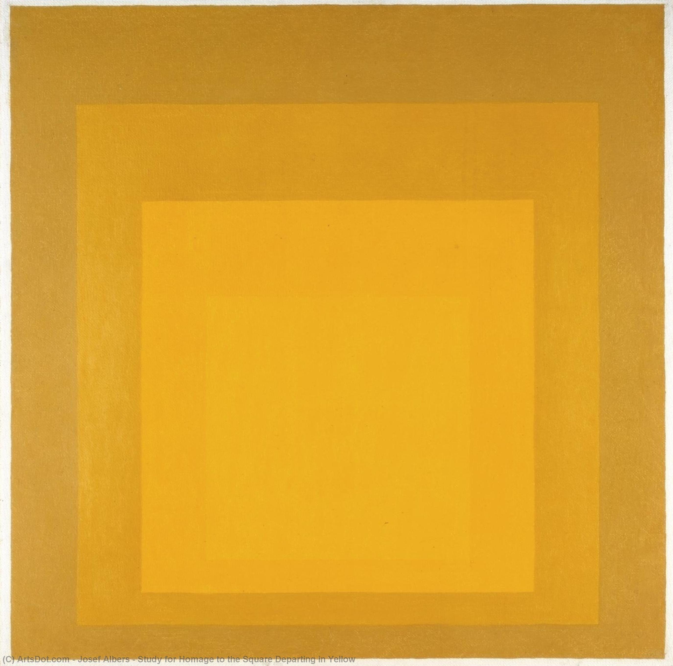 Study For Homage To The Square Departing In Yellow — Јозеф Алберс