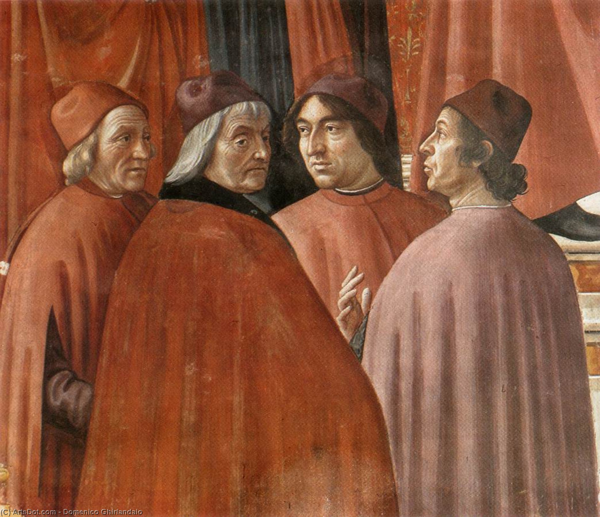 Angel Appearing To Zacharias (detail) — Domenico Ghirlandaio